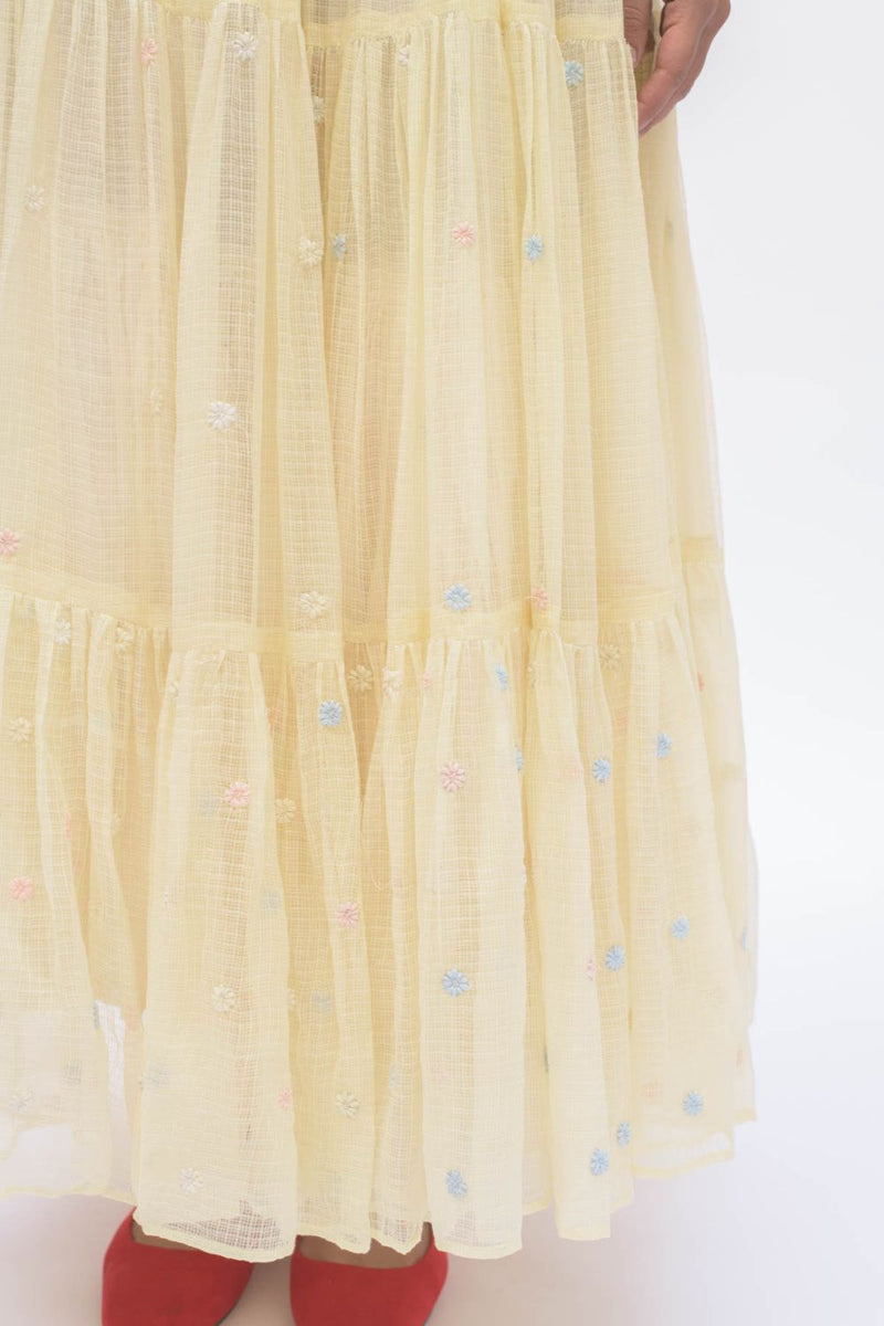 MAYA SKIRT LEMON by TOKREE in yellow color for women Worldwide