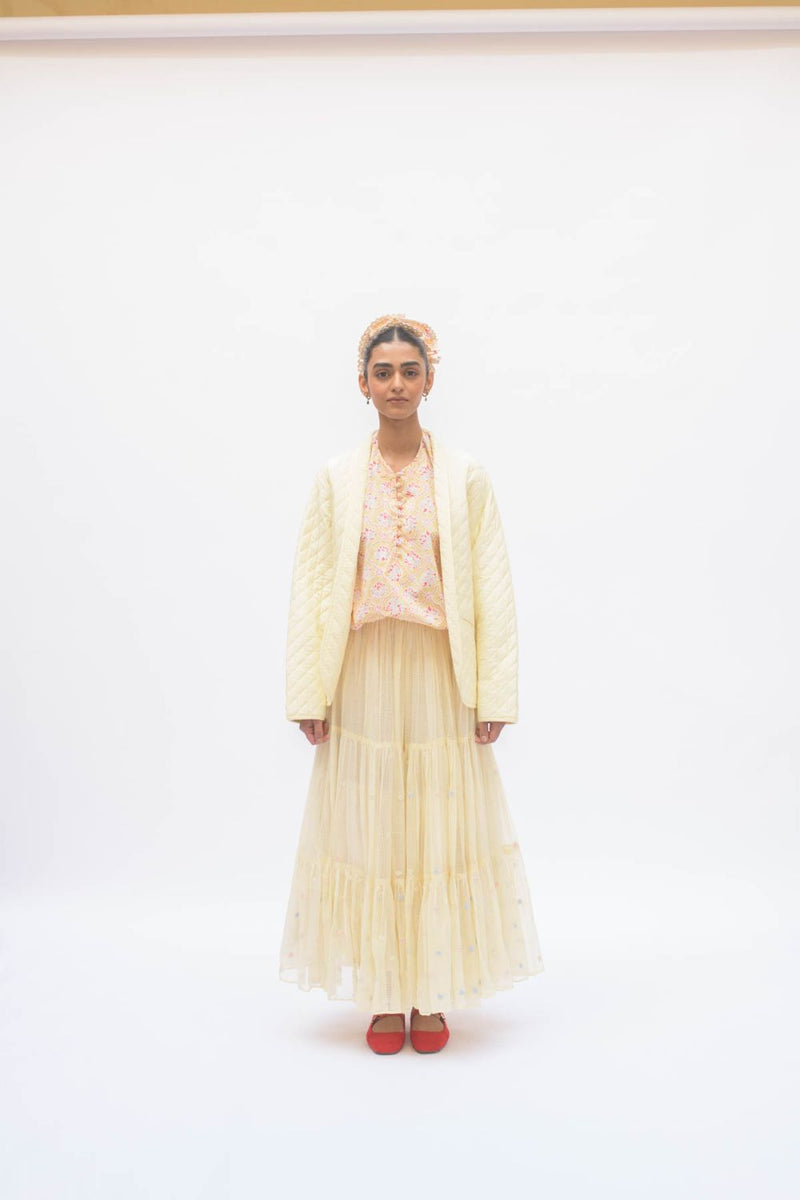 MAYA SKIRT LEMON by TOKREE in yellow color for women Worldwide