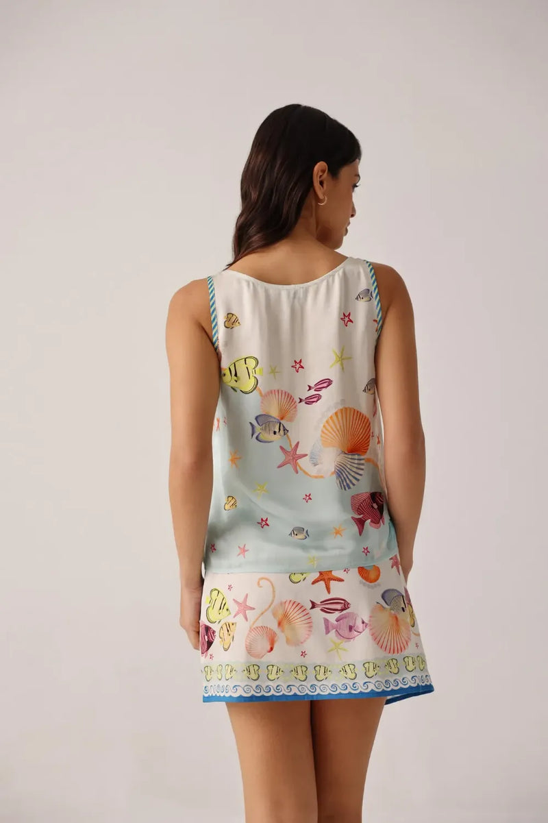 Toni Vest - Seaborn satin by NOIB for women Worldwide