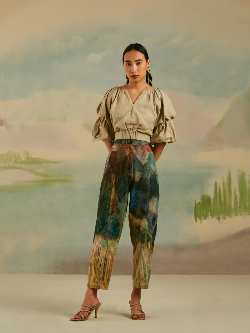 Top Stitch Pants - Valley cotton Bottoms by CORD for women Worldwide