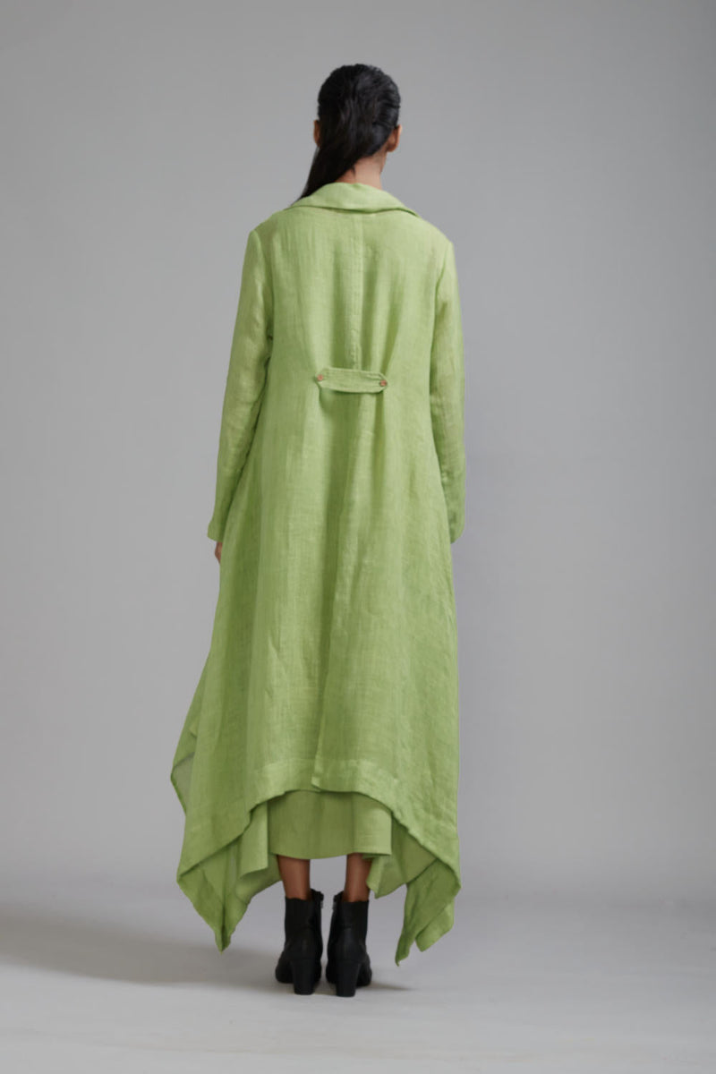 Trench Green Koza Jacket Jackets & Overlays by Mati in green color for women Worldwide