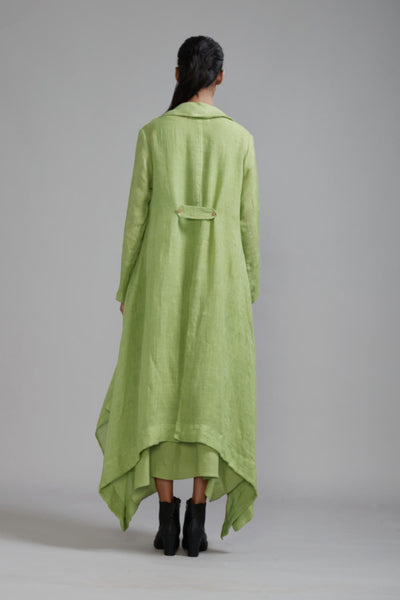 Vari Aakaar & Trench Jacket Set Green