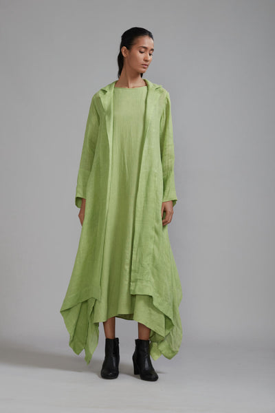 Vari Aakaar & Trench Jacket Set Green