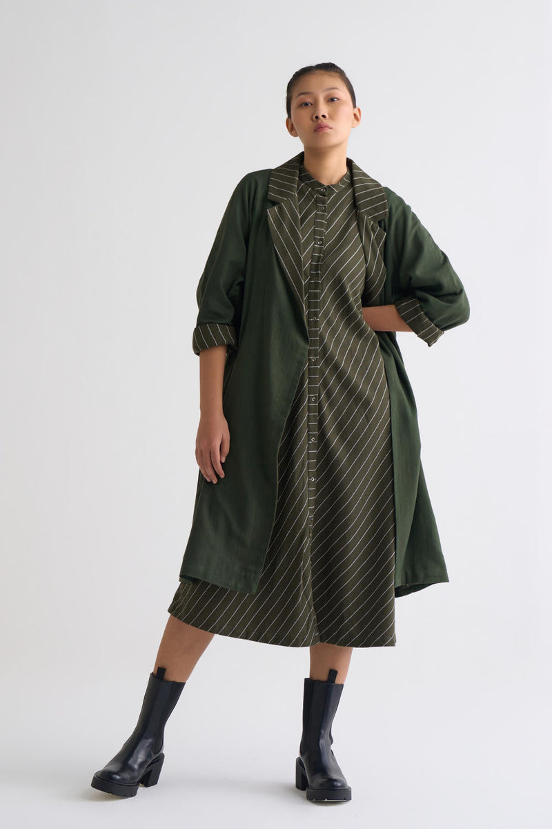Trench Jacket Co-ord - Olive Dress,Co-ord Set,Top & Tunics,Jackets & Overlays by THREE for women Worldwide
