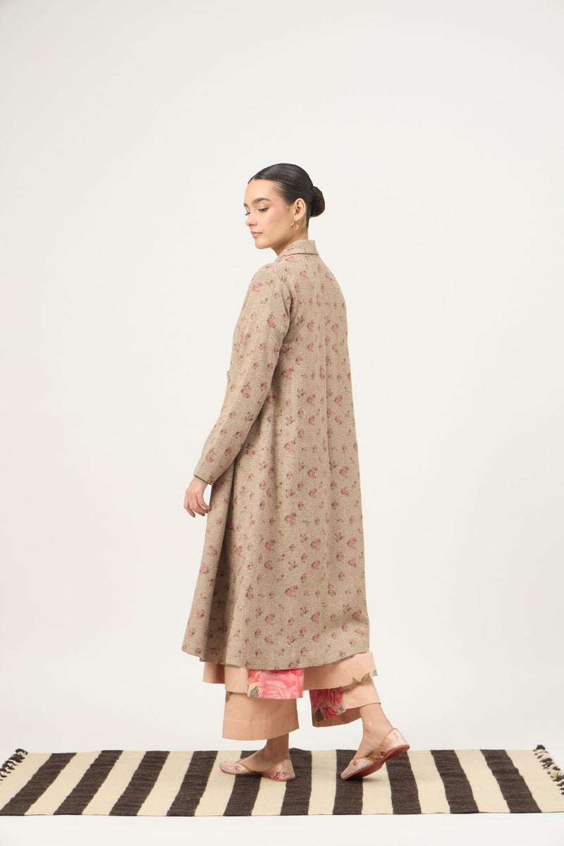 Rose Print Trench