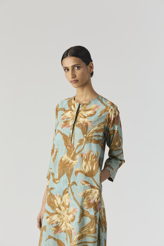 TREVI LONG KURTA SET cotton by Yam for women Worldwide