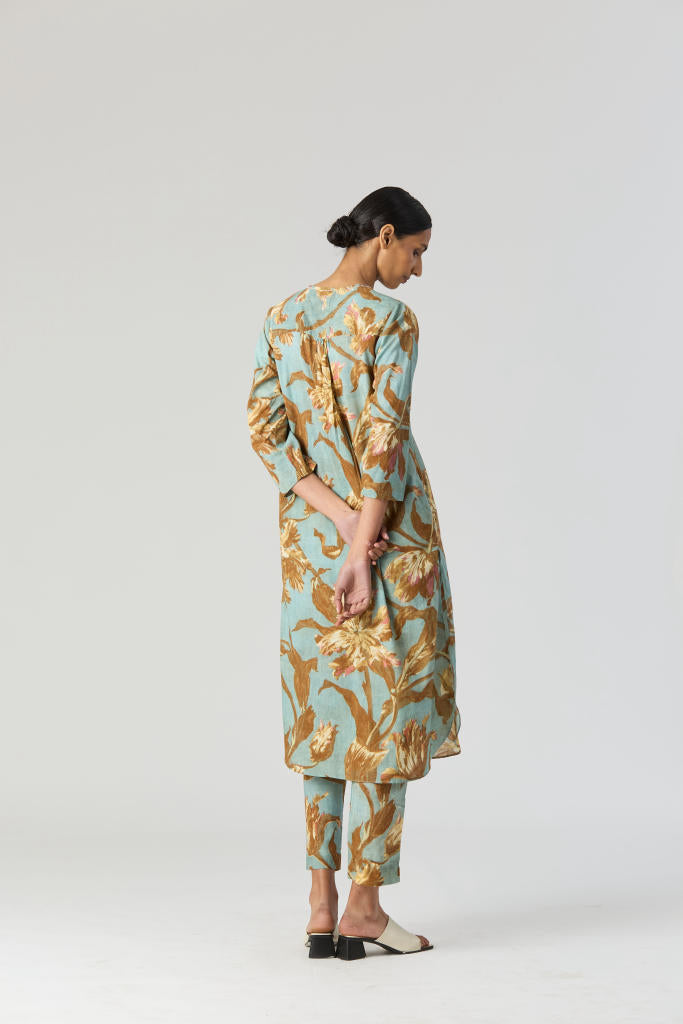 TREVI LONG KURTA SET cotton by Yam for women Worldwide