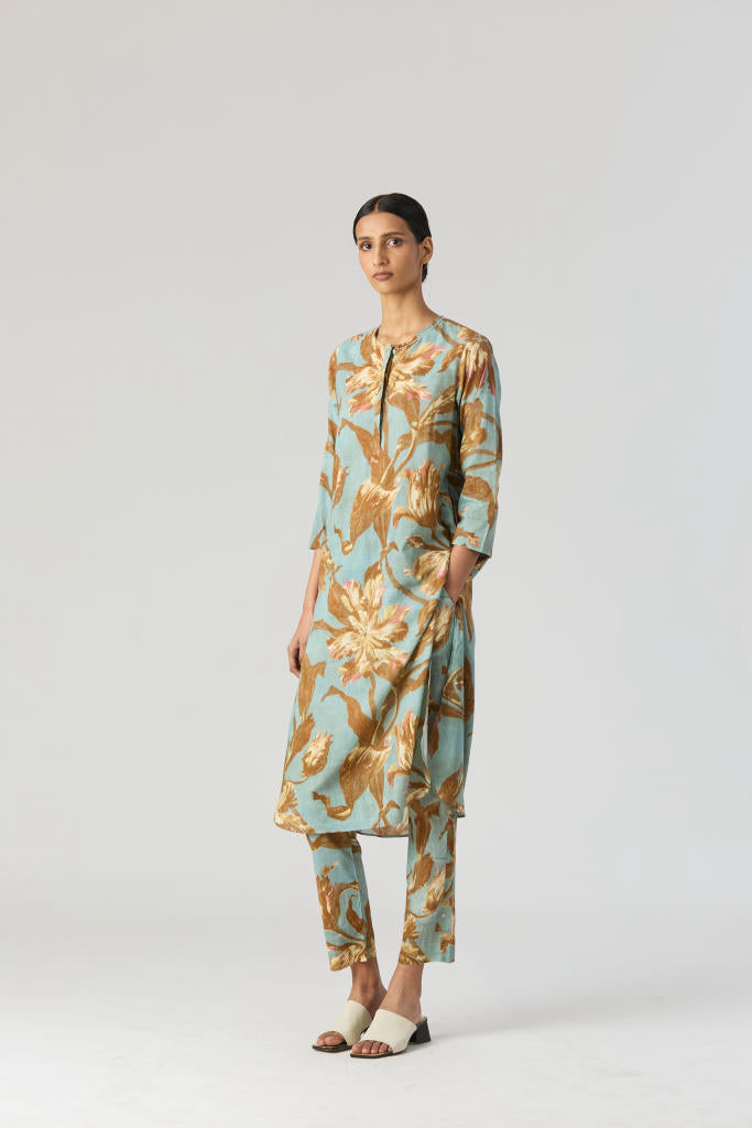 TREVI LONG KURTA SET cotton by Yam for women Worldwide