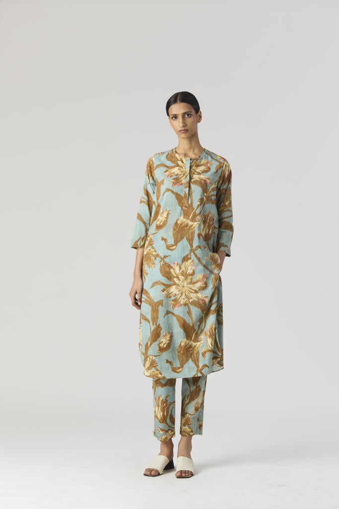 TREVI LONG KURTA SET cotton by Yam for women Worldwide