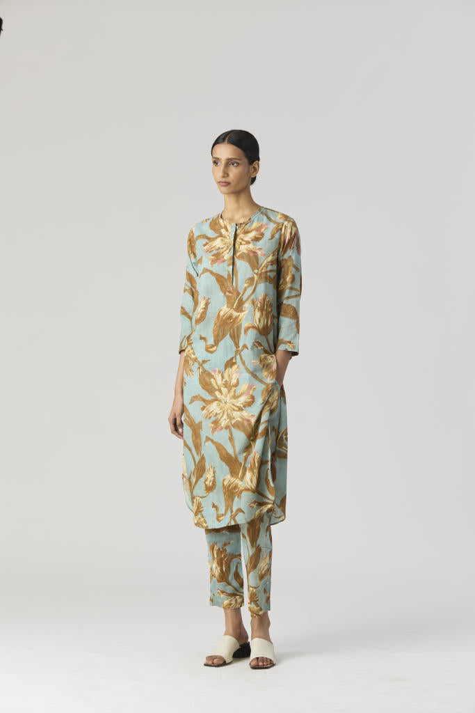 TREVI LONG KURTA SET cotton by Yam for women Worldwide