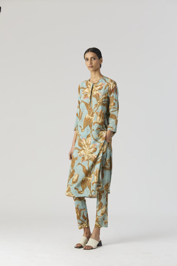 TREVI LONG KURTA SET cotton by Yam for women Worldwide