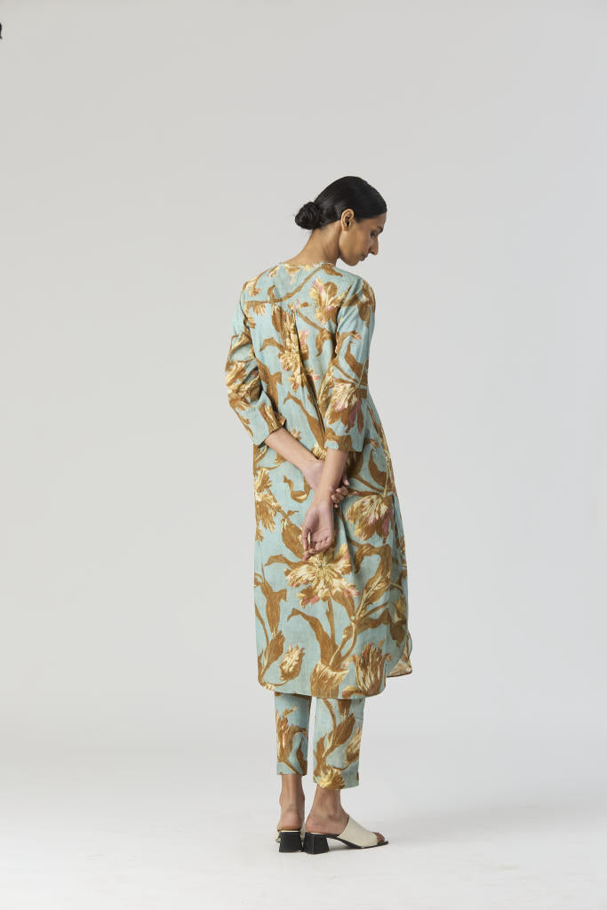TREVI LONG KURTA SET cotton by Yam for women Worldwide