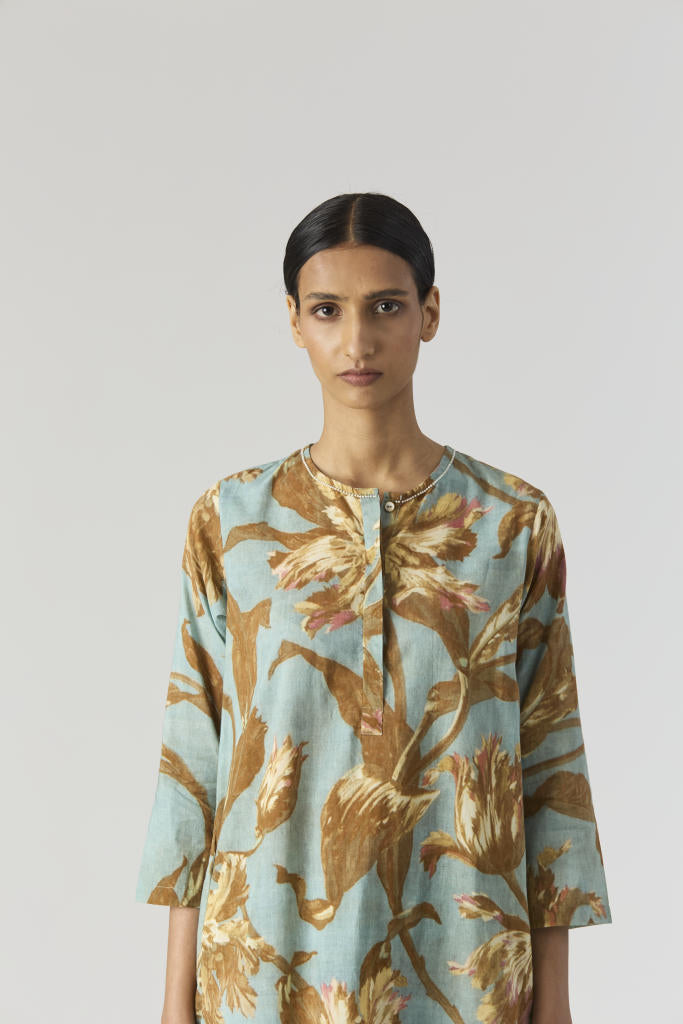 TREVI LONG KURTA SET cotton by Yam for women Worldwide