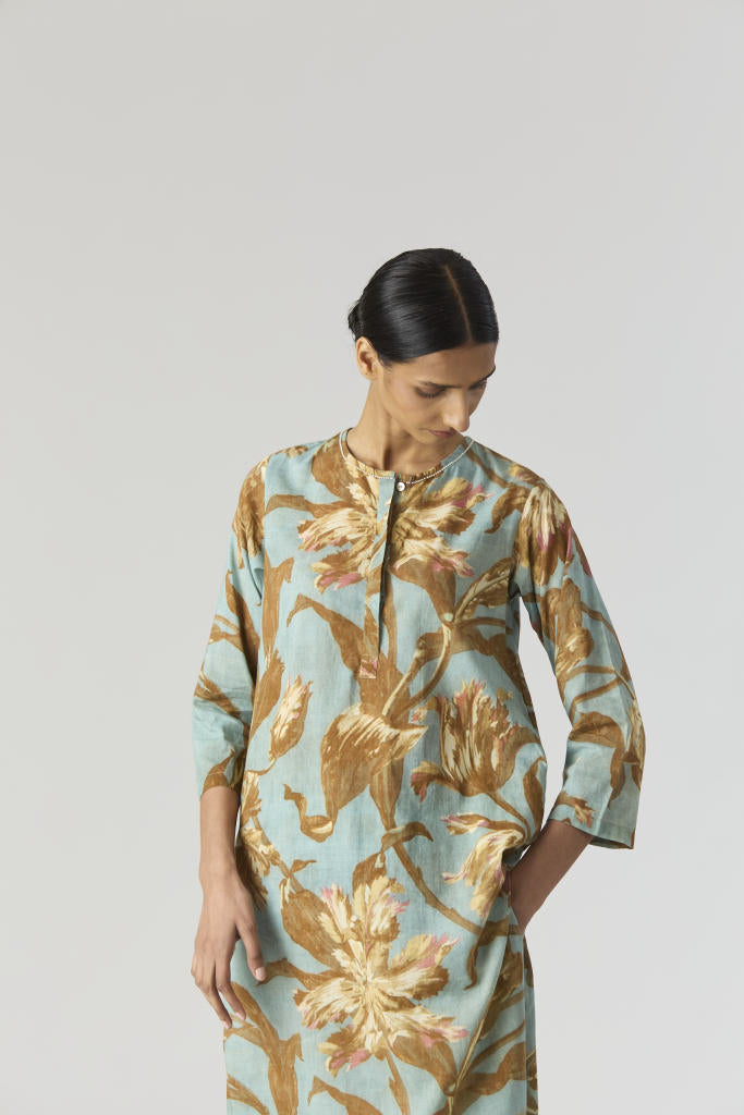 TREVI LONG KURTA SET cotton by Yam for women Worldwide
