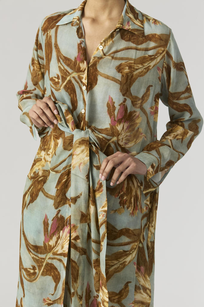 TREVI WRAP KURTA SET by Yam for women Worldwide