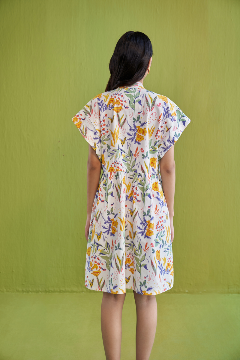Tropical Garden Organic Cotton Dress poplin by SUI for women Worldwide
