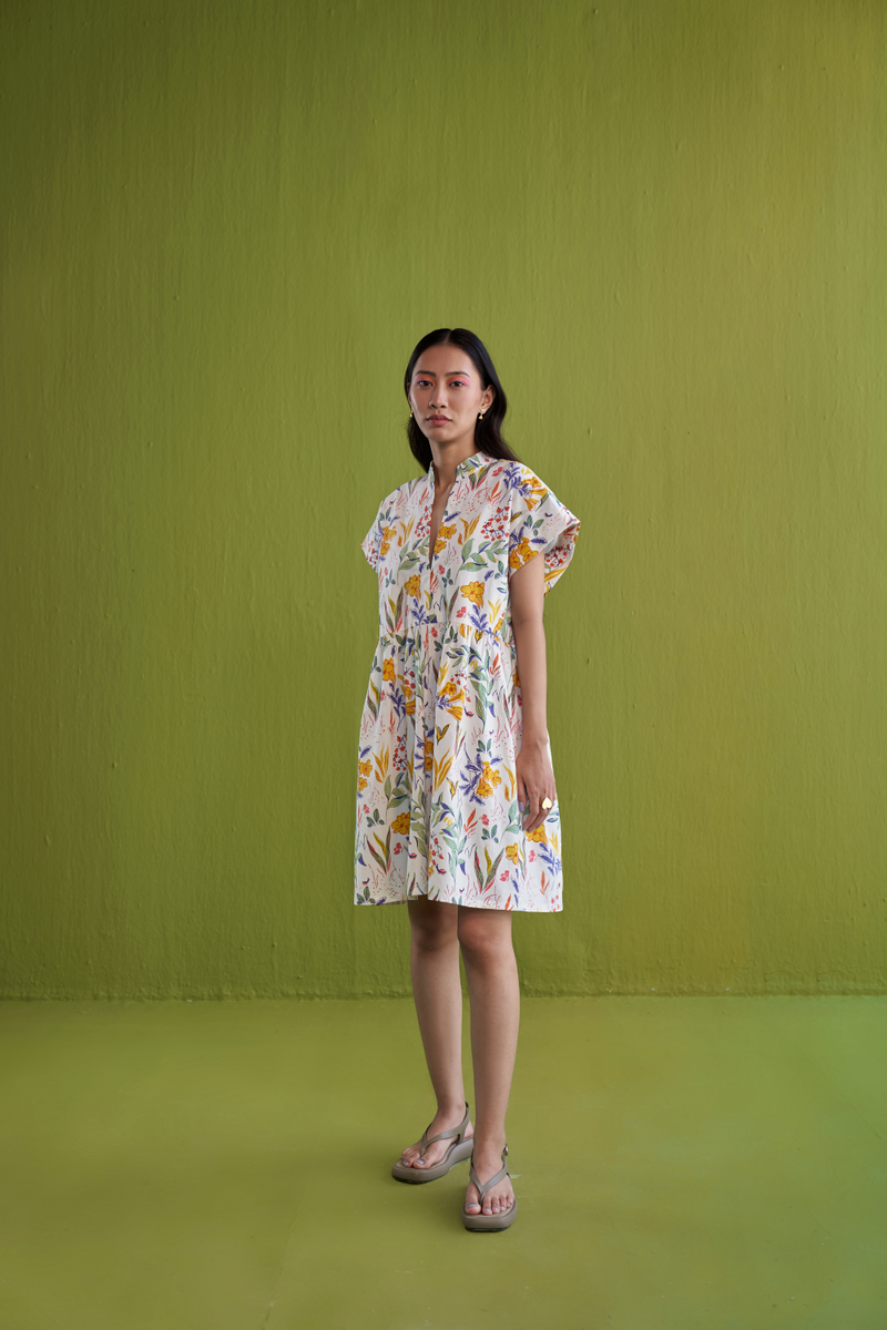 Tropical Garden Organic Cotton Dress poplin by SUI for women Worldwide