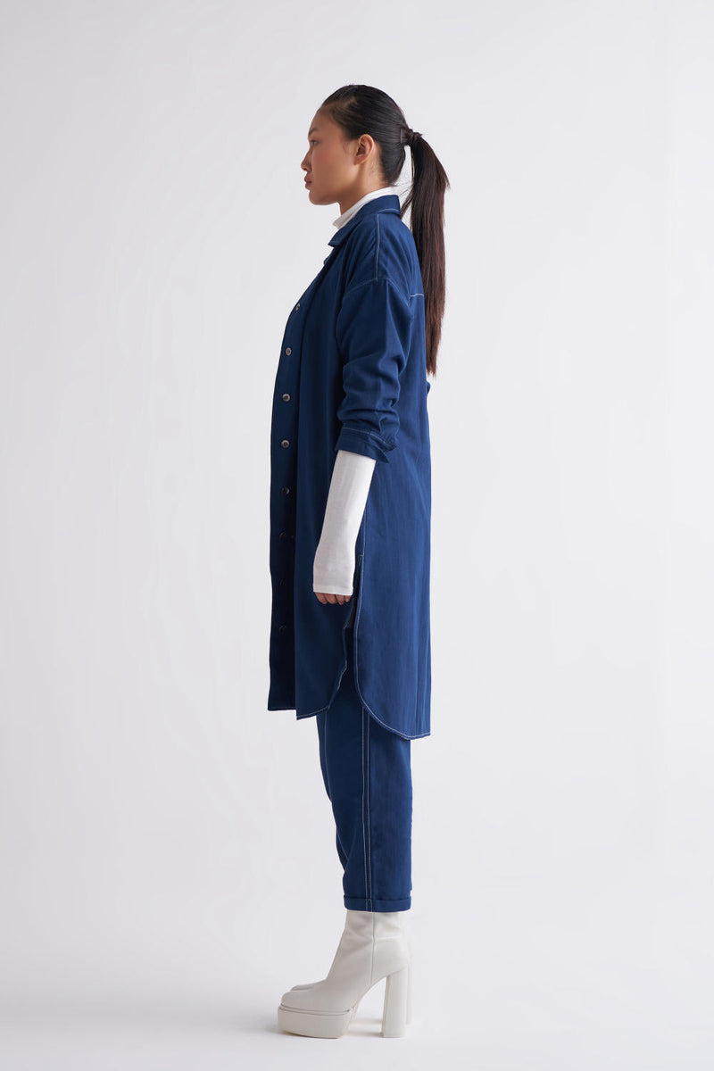 U-Shape Jacket Co-ord - Navy Co-ord Set,Bottoms,Jackets & Overlays by THREE for women Worldwide