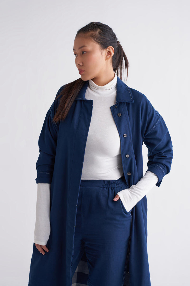 U-Shape Jacket Co-ord - Navy Co-ord Set,Bottoms,Jackets & Overlays by THREE for women Worldwide