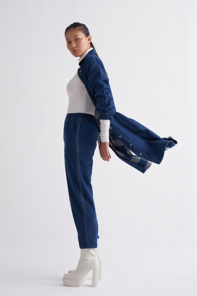 U-Shape Jacket Co-ord - Navy Co-ord Set,Bottoms,Jackets & Overlays by THREE for women Worldwide