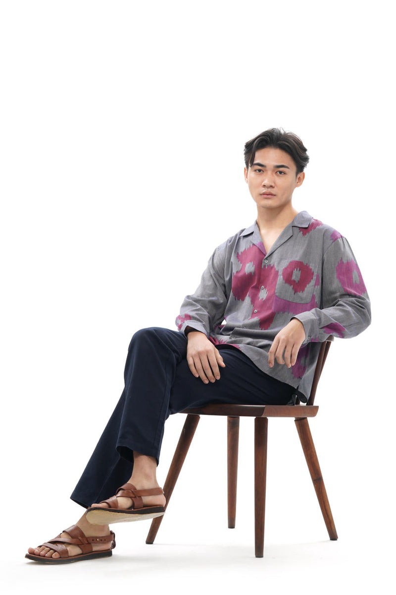UME MENS RESORT COLLAR SHIRT 100% cotton by Translate Men in blue color for men Worldwide