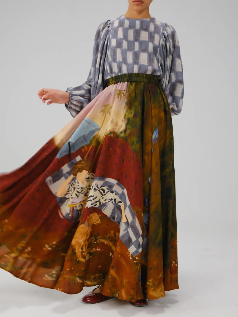 Umbrella Skirt - Lakeside cotton by CORD for women Worldwide