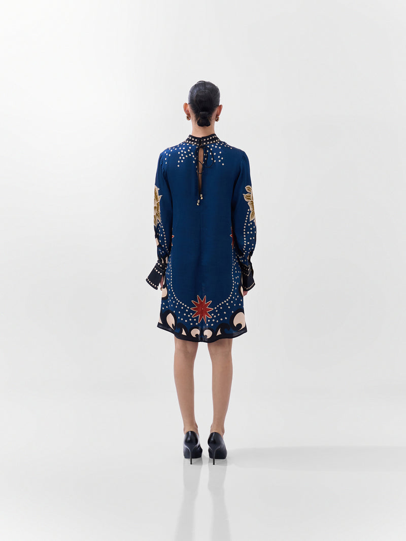Amber Mini-Old Rose viscose dress by NOIB in multi-color for women Worldwide