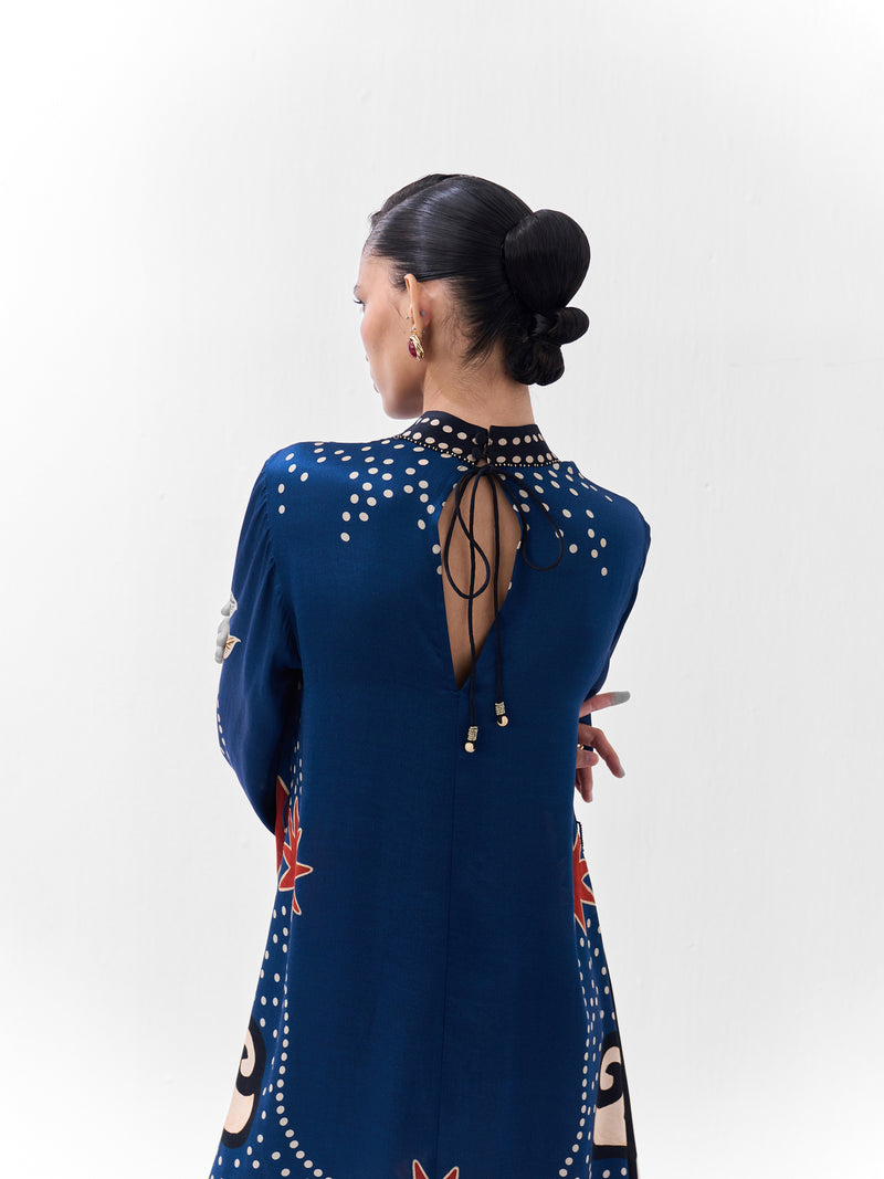 Amber Mini-Old Rose viscose dress by NOIB in multi-color for women Worldwide