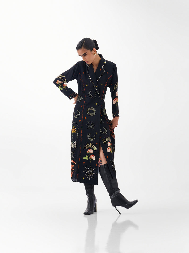 Willow Maxi-Postcards And Petals viscose dress by NOIB in multi-color for women Worldwide