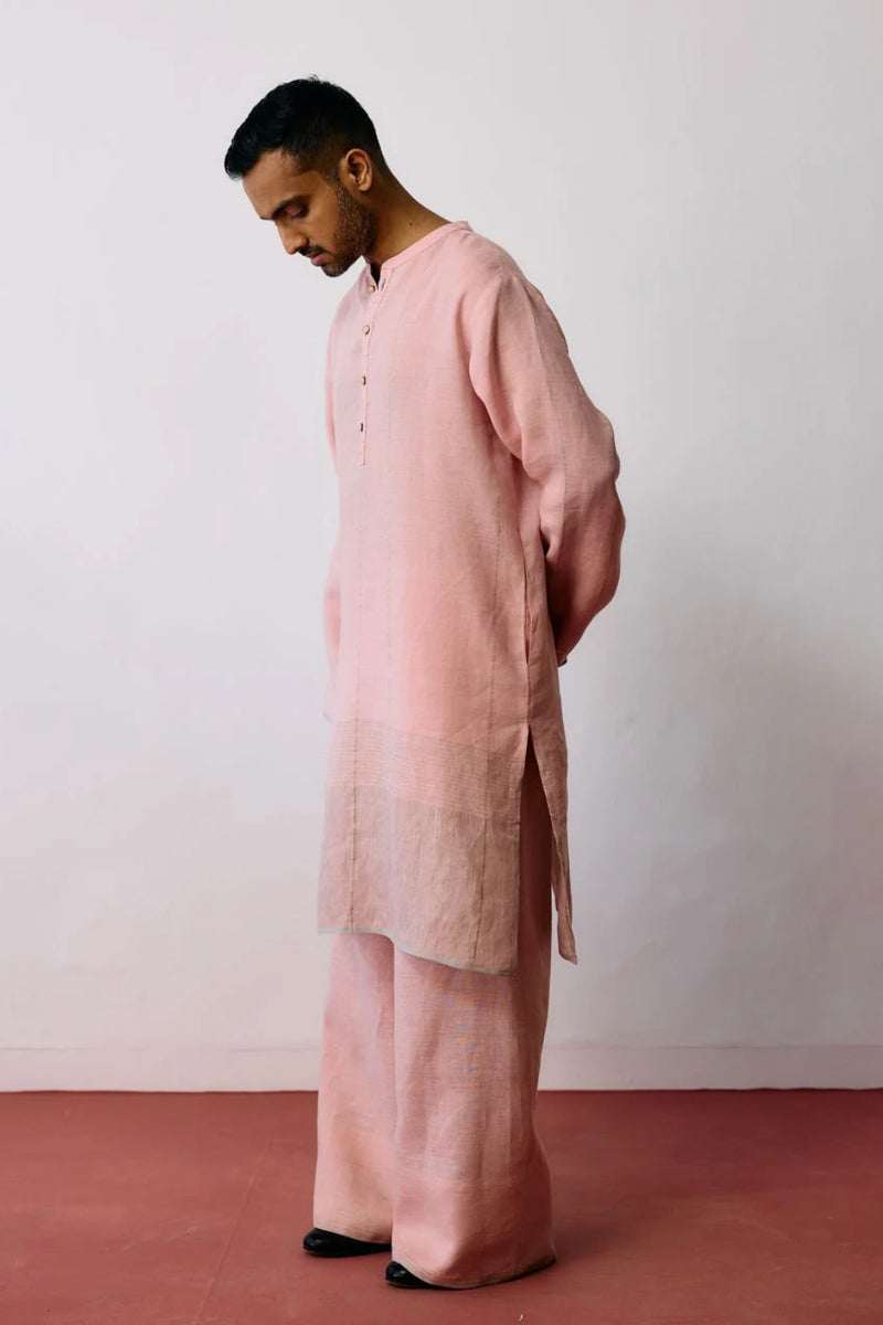 Rin Linen Pants-Pink