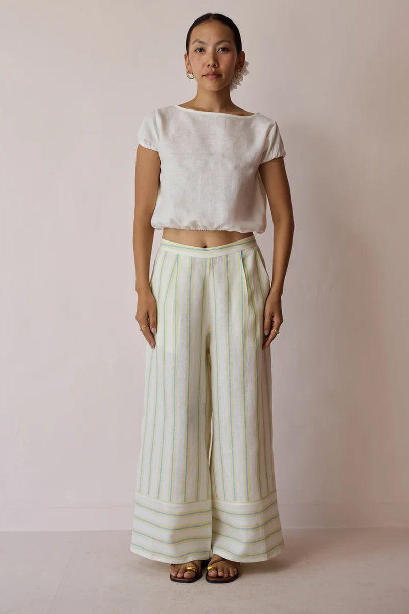 Rimi Linen Co-ord Set-Ivory linen co-ord set by Manan in ivory for women Worldwide