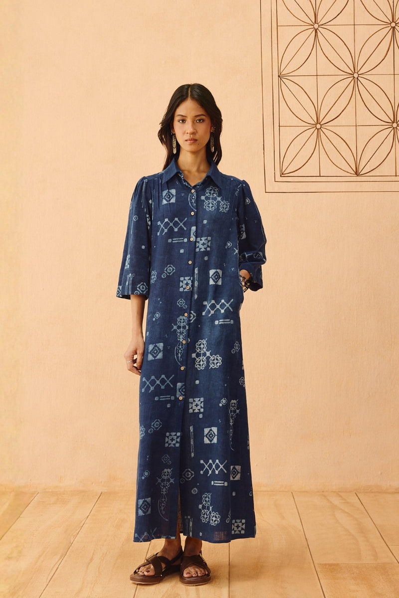 Everyday Heirloom Handspun Handwoven Organic Cotton Maxi Dress