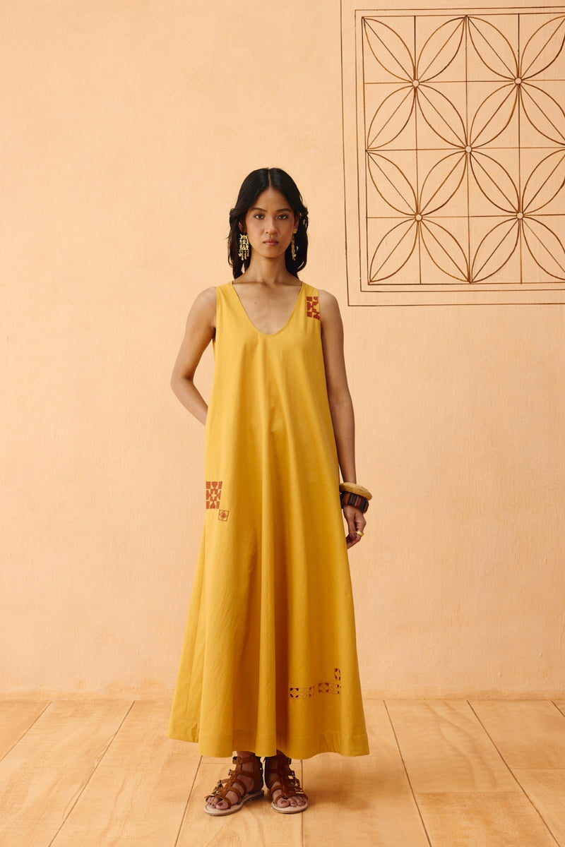 Golden Ghar Organic Cotton Maxi Dress