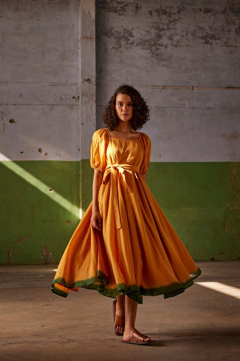 Simmering Sunshine Dress cotton Dresses by Khara Kapas for women Worldwide