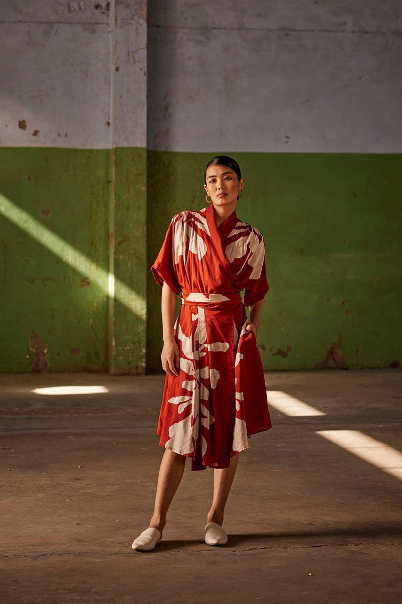 Watermelon Sugar Dress cotton Dresses by Khara Kapas in red for women Worldwide