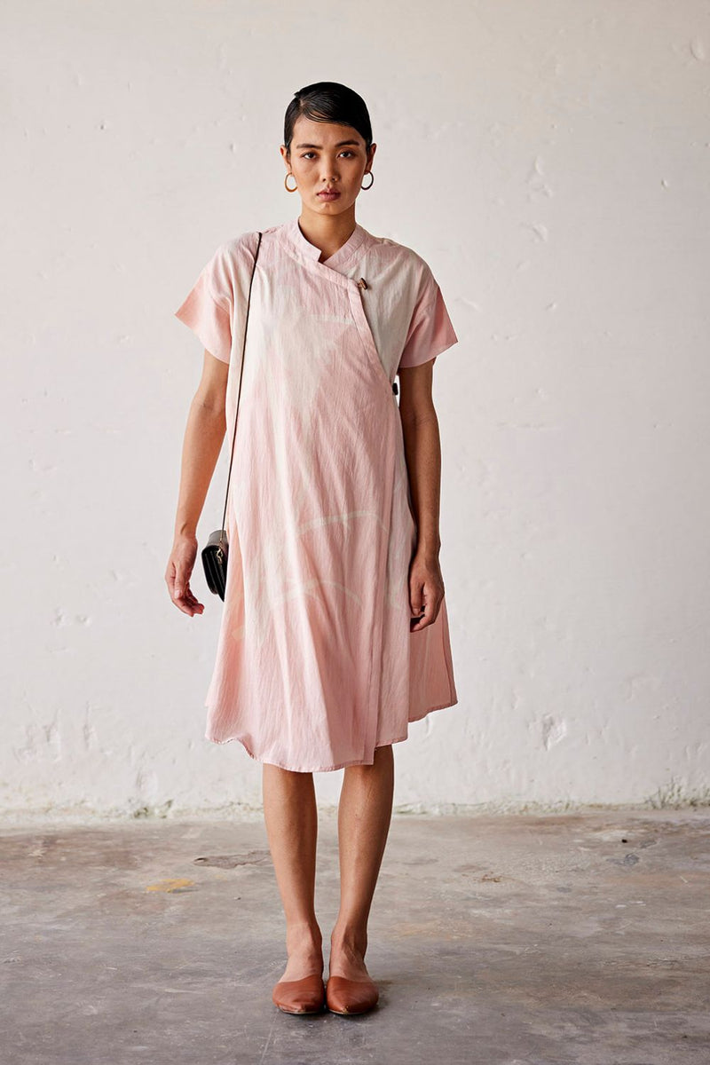 Sun Kissed Dress cotton Dresses by Khara Kapas in pink for women Worldwide