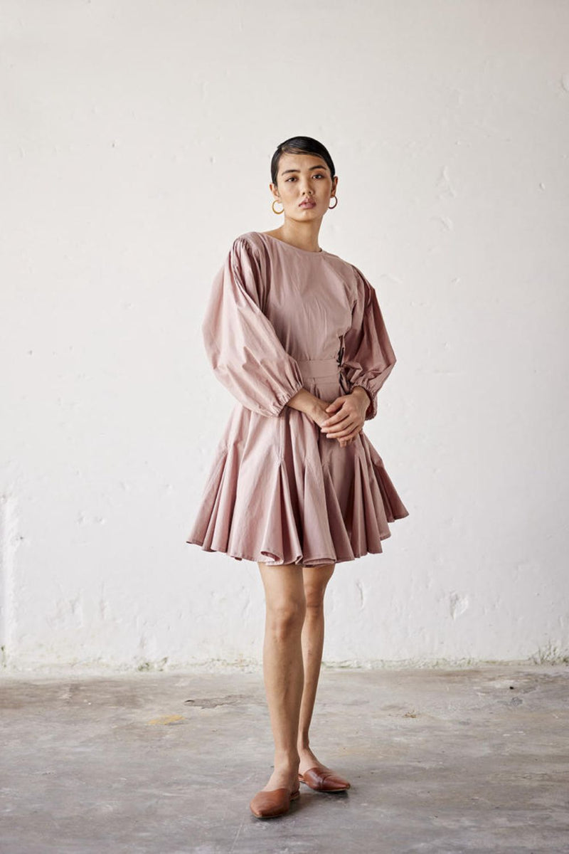 Blooming Peonies Dress poplin Dresses by Khara Kapas in pink for women Worldwide