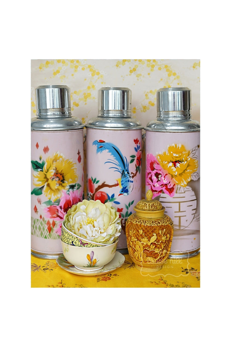 Still Life in Pink Peony & Sunshine Yellow