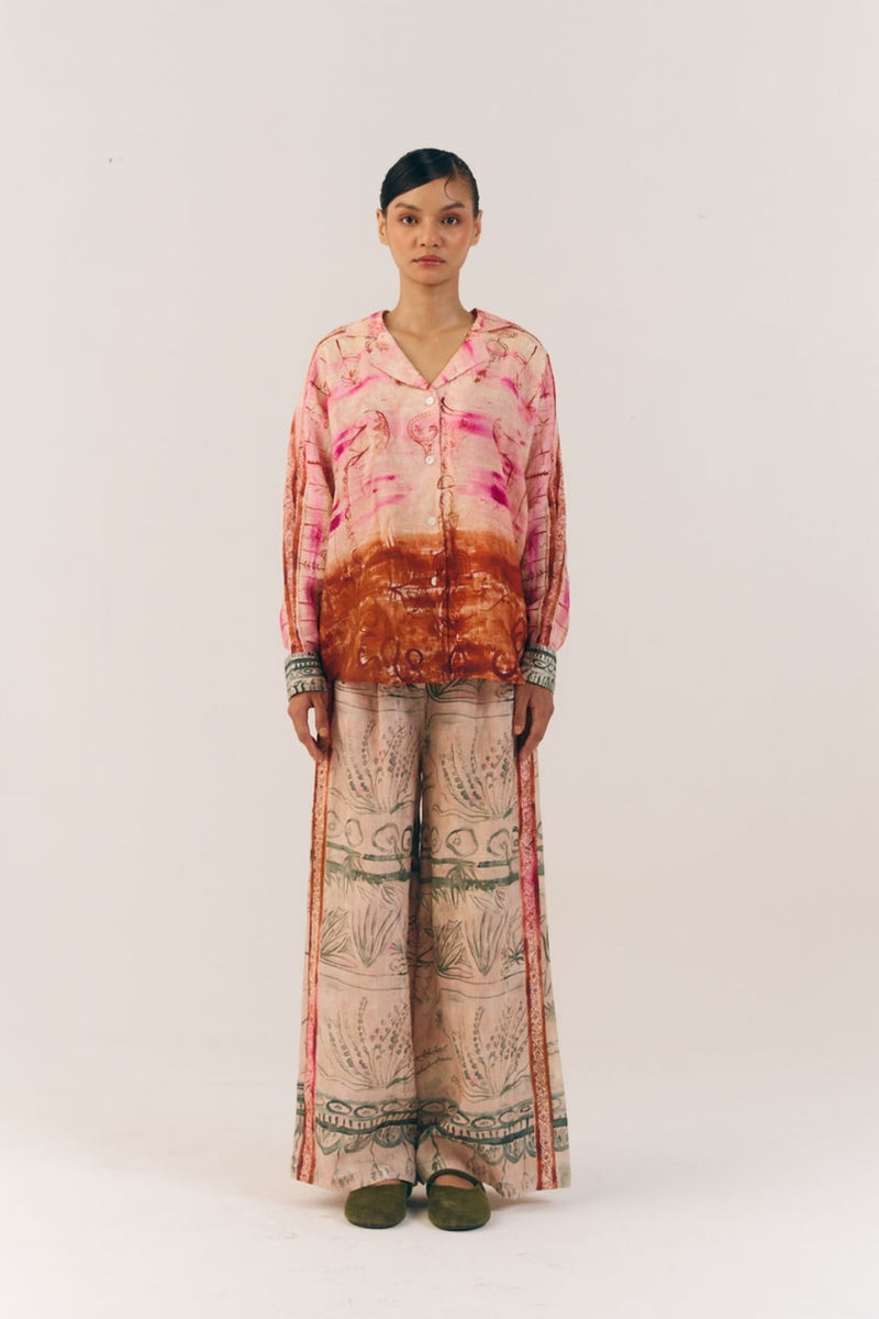 Lounge Set-Sai linen co-ord set by CORD in multi-color for women Worldwide