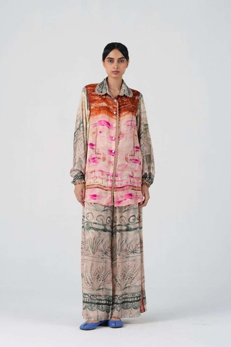 Moira Set-Sai satin co-ord set by CORD in multi-color for women Worldwide
