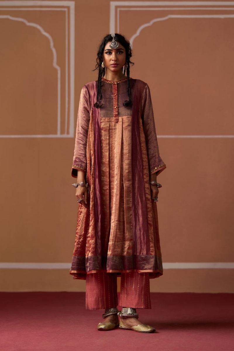 Rasha Kurta chanderi kurta/kurta set by SWATTI KAPOOR in multi-color for women Worldwide
