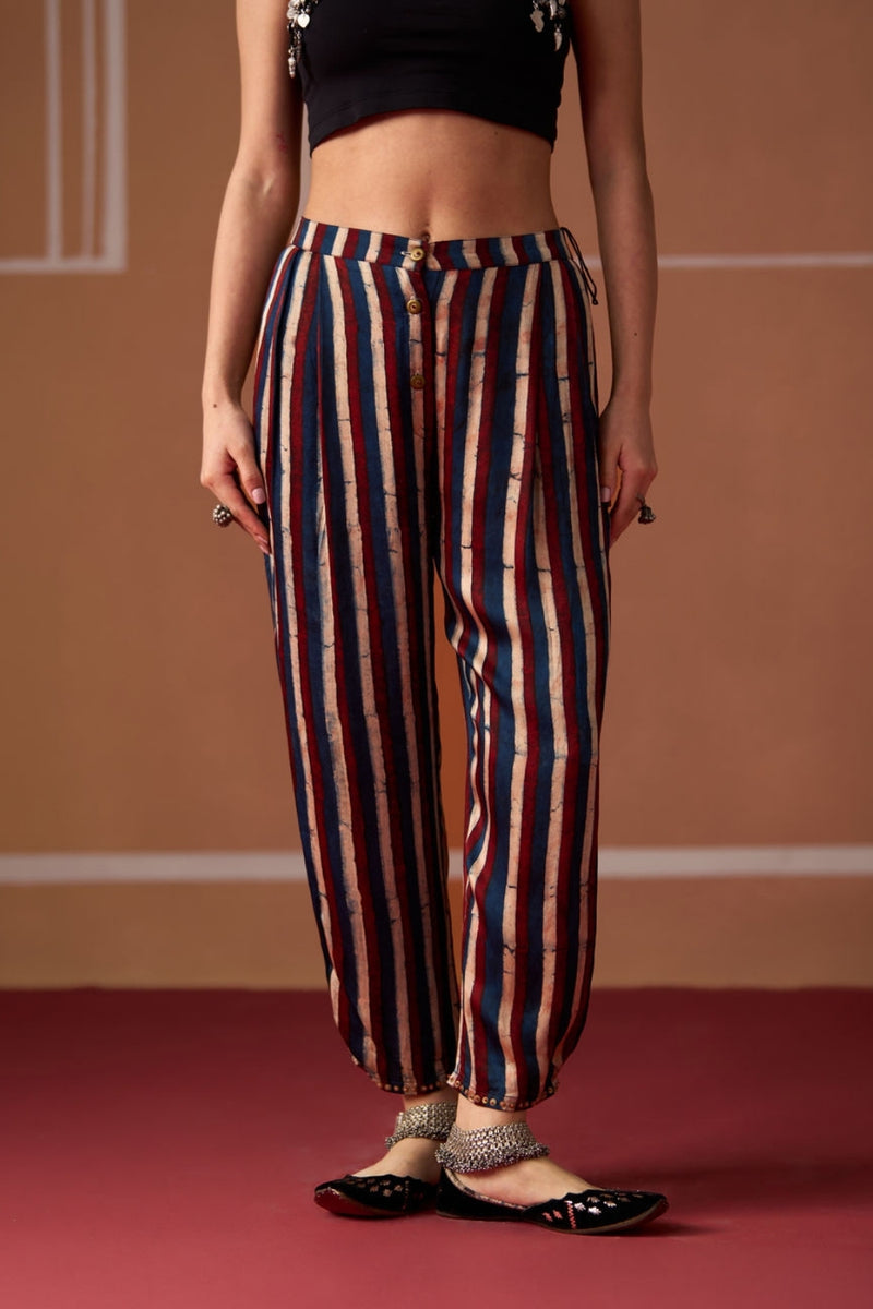 Nazar Pant satin pyjama/salwar by SWATTI KAPOOR in multi-color for women Worldwide