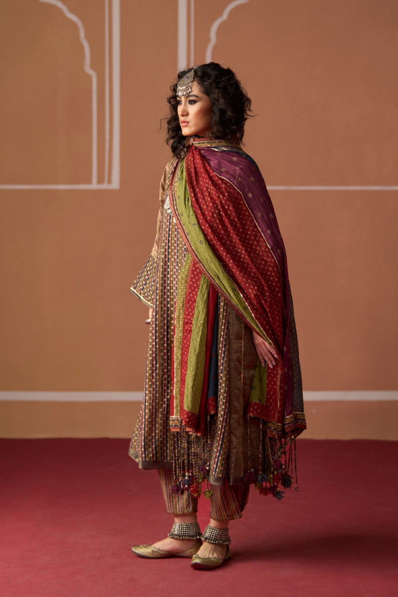 Samar Dupatta chanderi dupatta by SWATTI KAPOOR in multi-color for women Worldwide