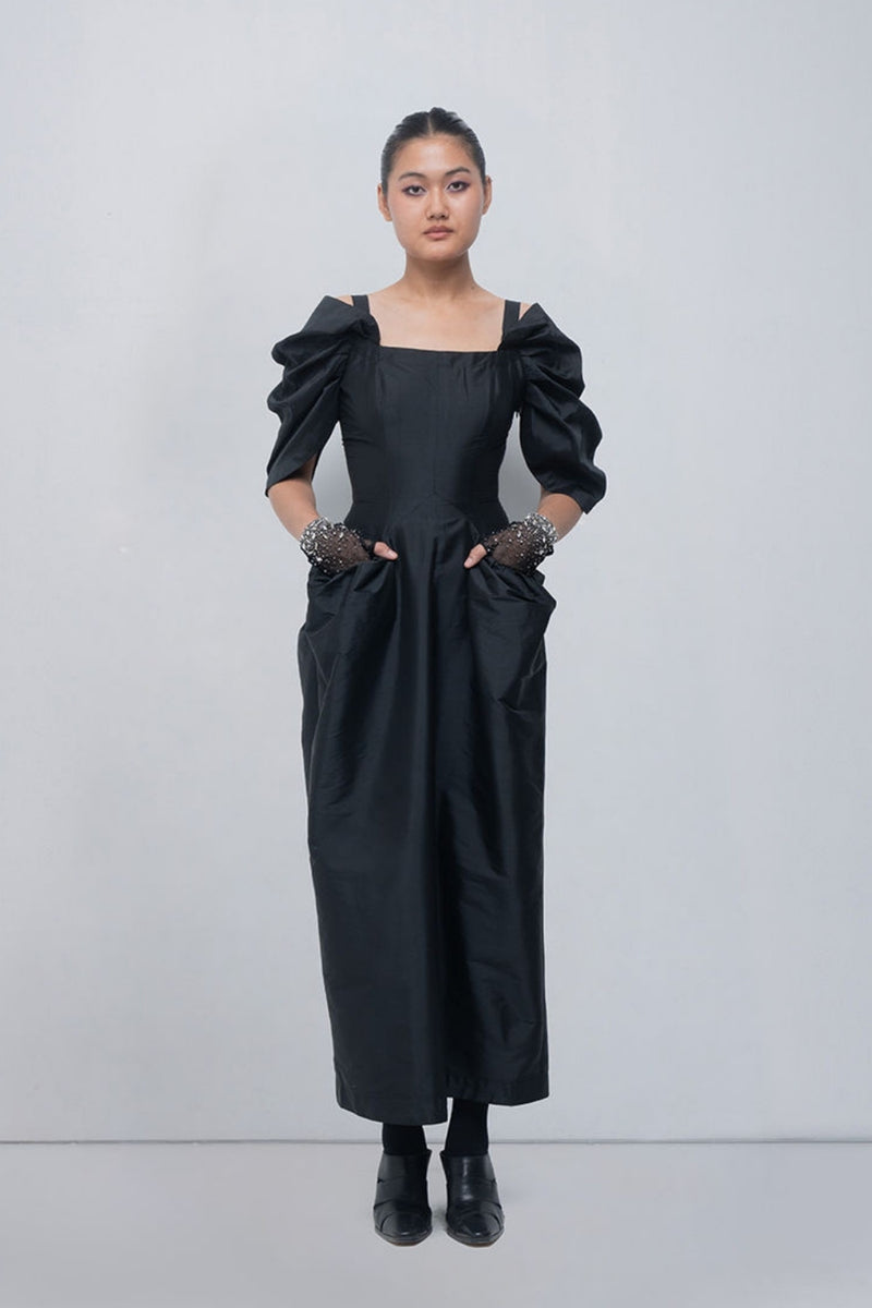 Willie Dress viscose by Leh Studios in black for women Worldwide