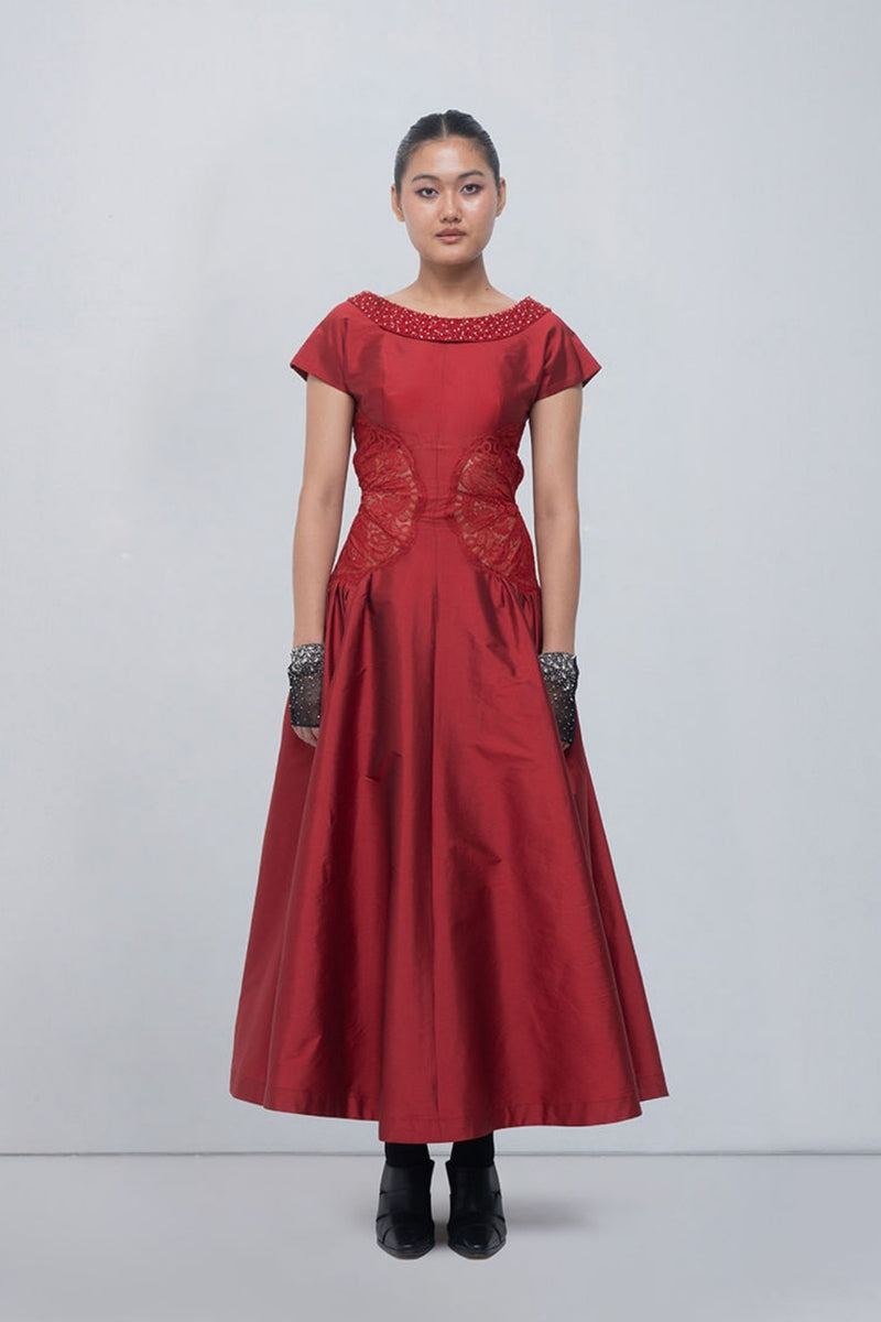 Pauline Dress viscose by Leh Studios in red for women Worldwide