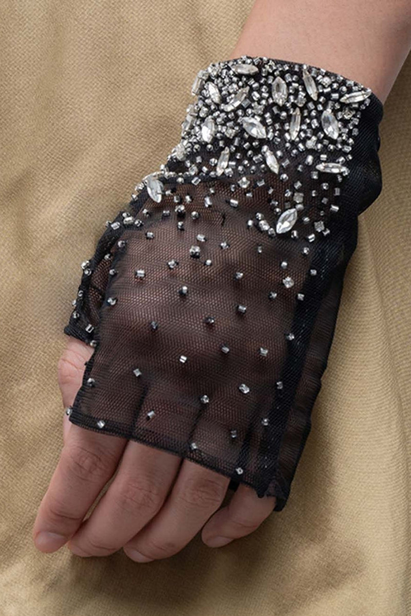 Olly Gloves viscose gloves by Leh Studios in black for women Worldwide