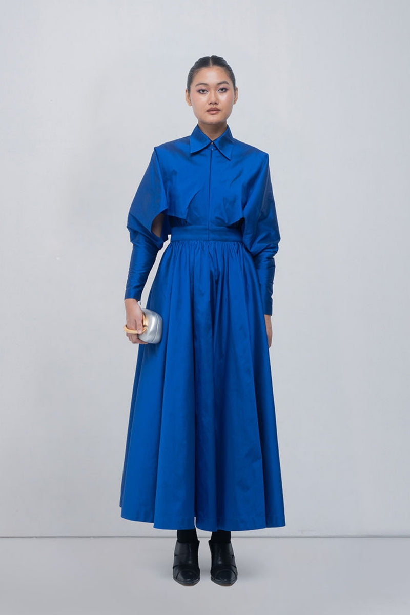 Ninon Dress viscose by Leh Studios in blue for women Worldwide