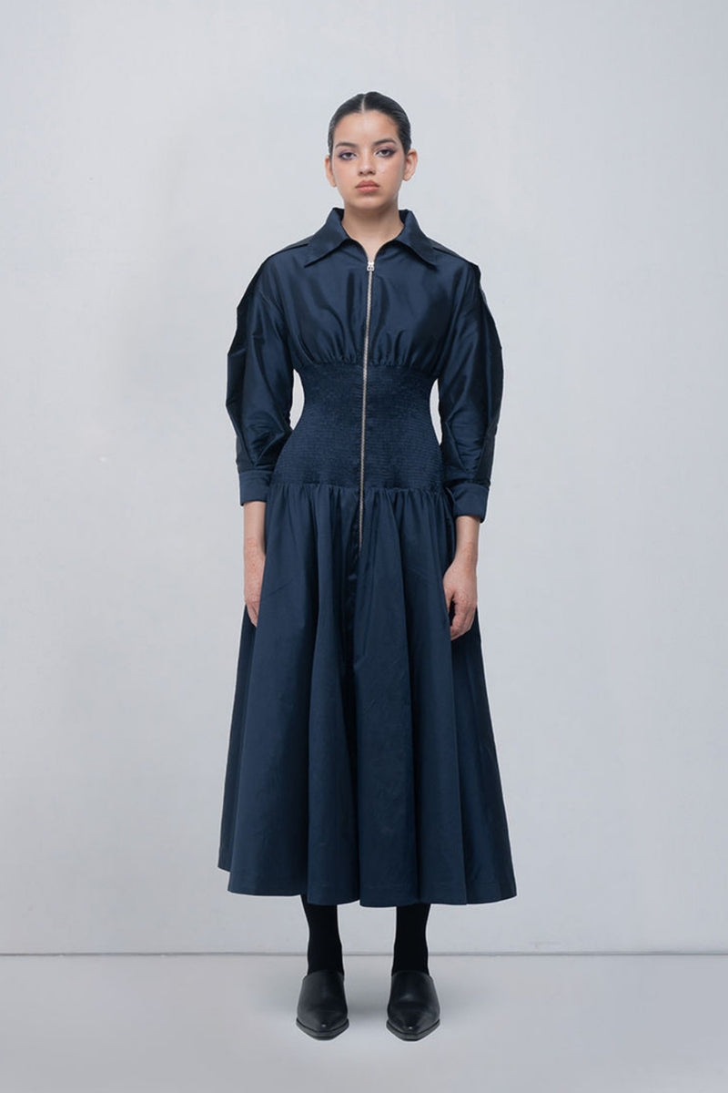 Maky Dress viscose by Leh Studios in blue for women Worldwide