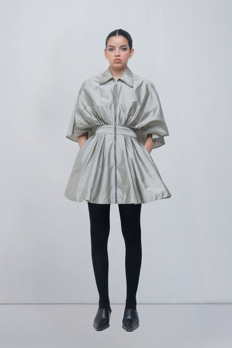 Lou Dress viscose by Leh Studios in silver for women Worldwide