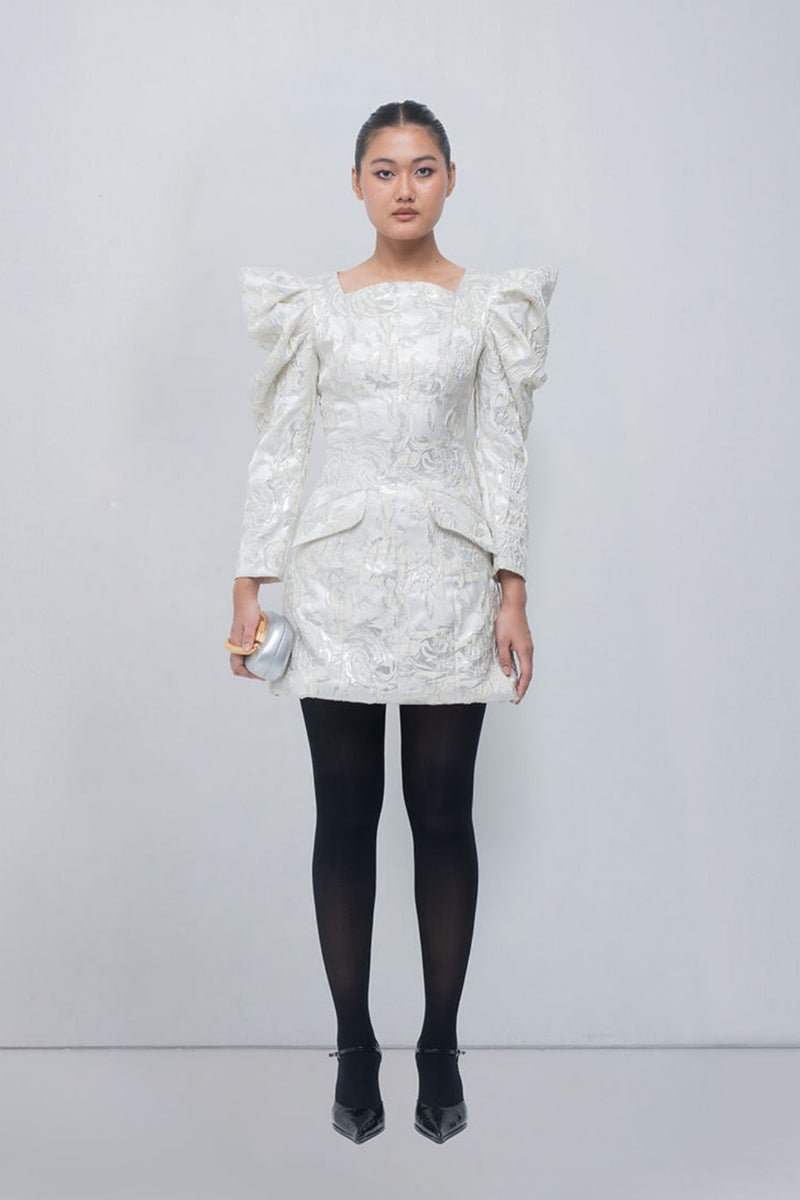 Layla Dress viscose by Leh Studios in ivory for women Worldwide
